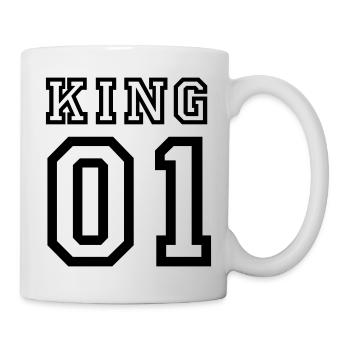 Romantic 'King 01' Partner Hoodie Color Change - Mug - white - Right