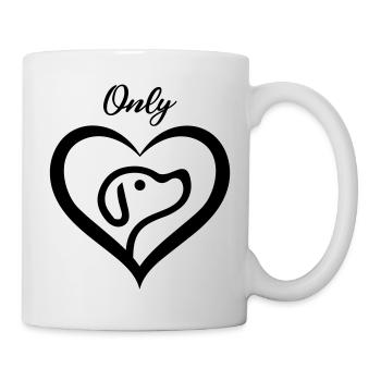 ONLY LOVE AND FRIEND DOG - Tasse - Weiß - Rechts