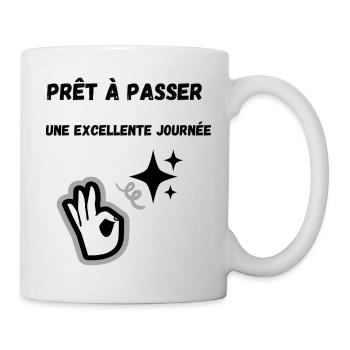 Positive T-shirt - Mug blanc - blanc - Droite