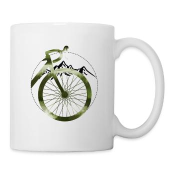 Schotter, Mountainbike, Leidenschaft Radfahren, Radfahrer - Tasse - Weiß - Rechts