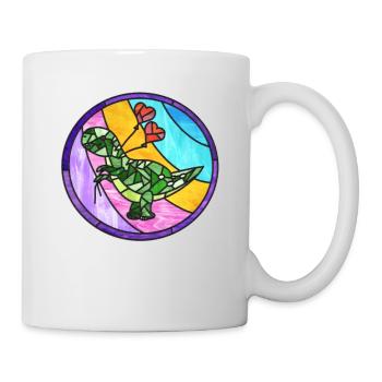 Liebe Liebe Dino Dinosaurier - Tasse - Weiß - Rechts