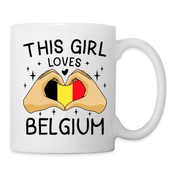 Belgium Flag Vintage Belgian Flag Used Look - Mug - white - Right