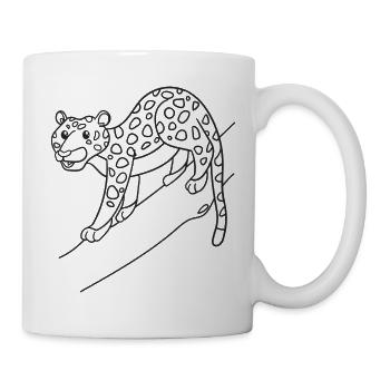 Leopard, big cat, gift, gift idea - Mug - white - Right
