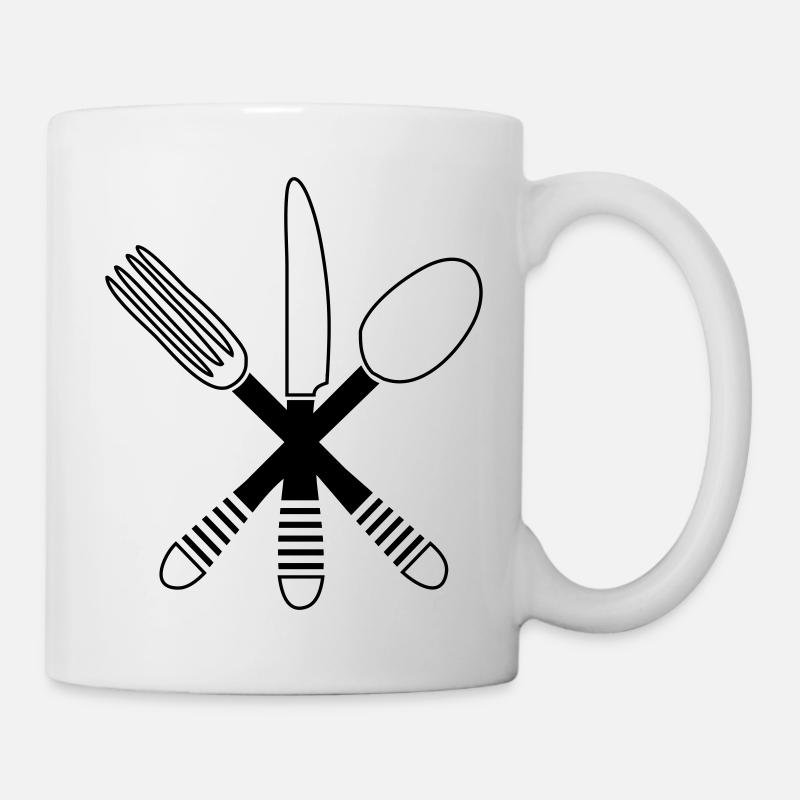 Besteck - Tasse - Weiß