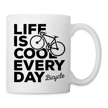 Life is Cool Every Day Bicycle - Mug - white - Right