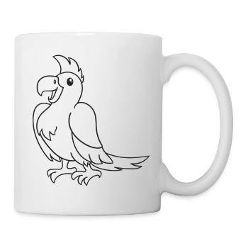 Parrot, bird, gift, gift idea - Mug - white - Right