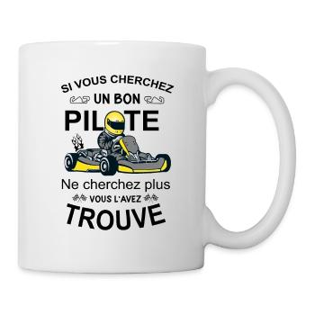 Pilote de Course - Karting - Mug blanc - blanc - Droite