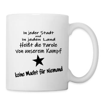 Keine Macht - Tasse - Weiß - Rechts