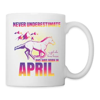 This girl loves horses | April - Mug - white - Right