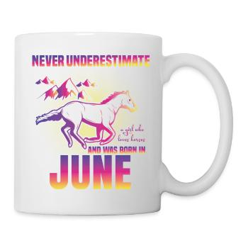 This girl loves horses | June - Mug - white - Right