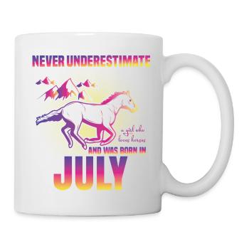 This girl loves horses | July - Mug - white - Right