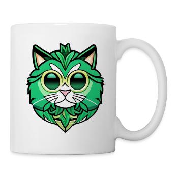 Süßer kleiner Katzenkopf - Tasse - Weiß - Rechts