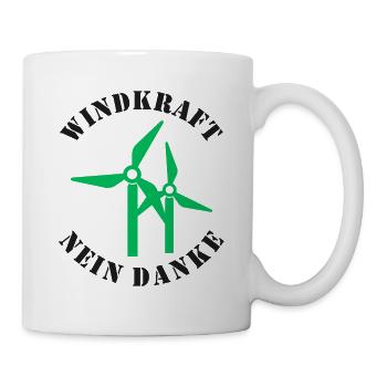 Windkraft Nein Danke - Tasse - Weiß - Rechts