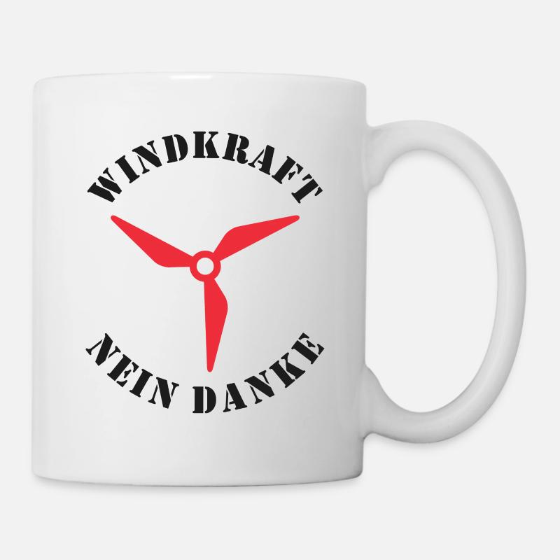 Windkraft Nein Danke - Tasse - Weiß