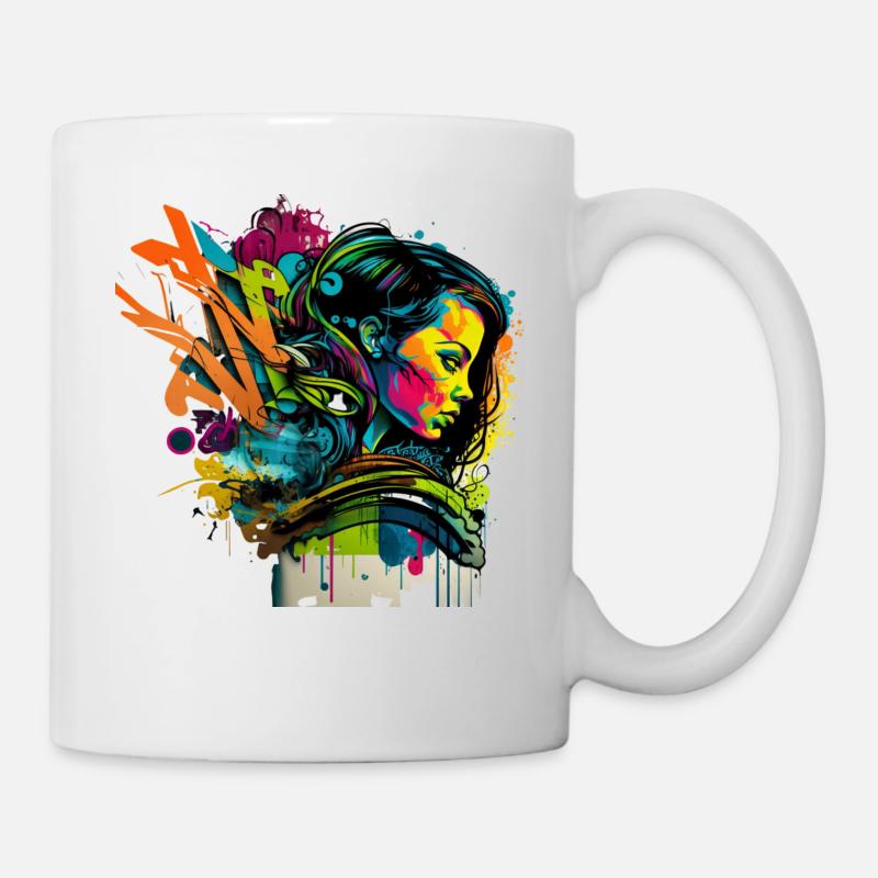 Urban Art im Graffiti-Stil - Tasse - Weiß