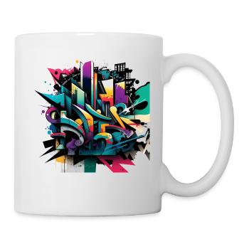 Urban Art im Graffiti-Stil 2 - Tasse - Weiß - Rechts