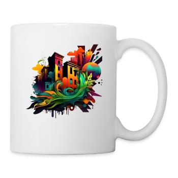 Urban Art im Graffiti-Stil 3 - Tasse - Weiß - Rechts
