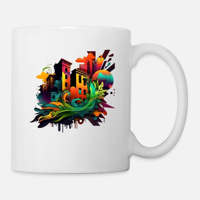 Urban Art im Graffiti-Stil 3 - Tasse - Weiß