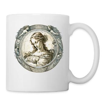 A design with a classic art theme, such as a paint - Mug - white - Right