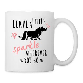 Leave a little sparkle wherever you go - Tasse - Weiß - Rechts