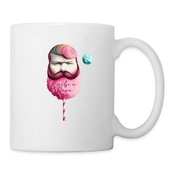 t shirt papa - humour -barbe a papa - Mug blanc - blanc - Droite
