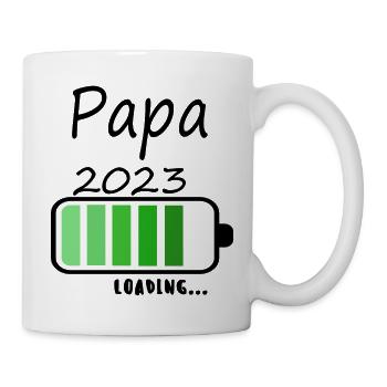 Papa loading 2023 - Tasse - Weiß - Rechts