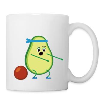 Kackvocado Avocado Kacke kacken Geschenk - Tasse - Weiß - Rechts