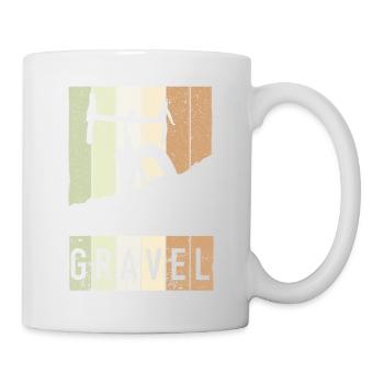 Schotter, Mountainbike, Leidenschaft Radfahren, Radfahrer - Tasse - Weiß - Rechts