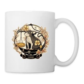 Zodiaque Chinois Rat Souris Signe Balance Libra - Mug blanc - blanc - Droite