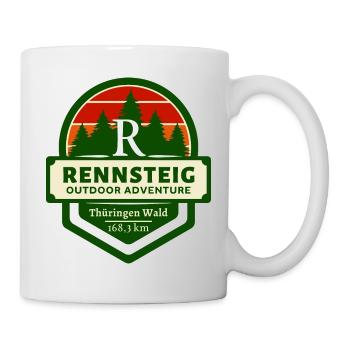 Rennsteig-Höhenweg des Thüringer Waldes - Tasse - Weiß - Rechts
