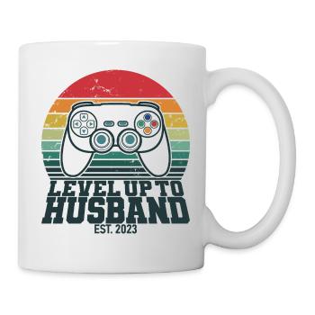 Level Up To Husband Est. 2023 Gaming Gamer - Mug blanc - blanc - Droite