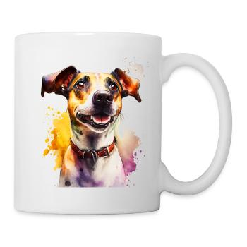 Jack Russel Hund Aquarell | Cooles Motiv - Tasse - Weiß - Rechts