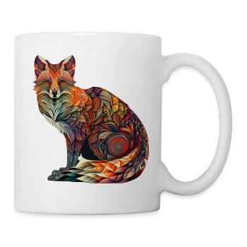 Fuchs Mandala - Tasse - Weiß - Rechts