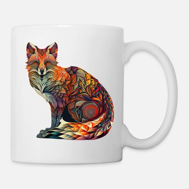 Renard Mandala - Mug blanc - blanc