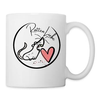 Ratten Liebe geht durch den Magen ! - Tasse - Weiß - Rechts