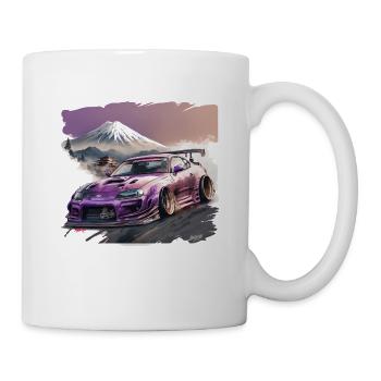 Voiture japonaise de drift violette | Réglage | Art numérique - Mug blanc - blanc - Droite