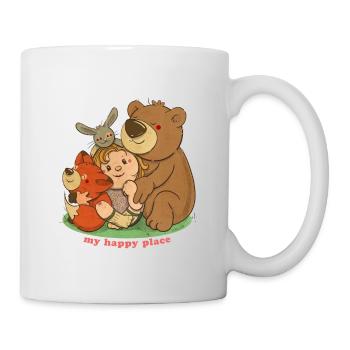 Mein glücklicher Ort - Tasse - Weiß - Rechts