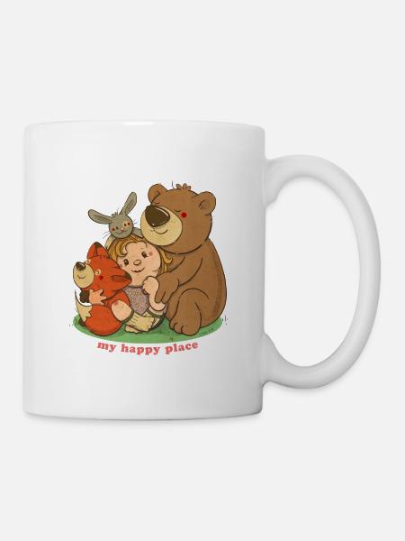 Mein glücklicher Ort - Tasse - Weiß