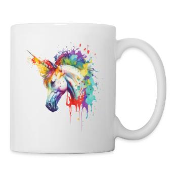Unicorn Magic Fantasy Fable Colorful Colors Art - Mug - white - Right