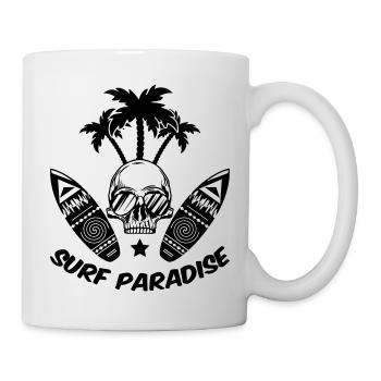 surf paradise - Tasse - Weiß - Rechts