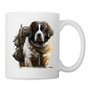 Landseer en tant que soldat - Mug blanc - blanc - Droite