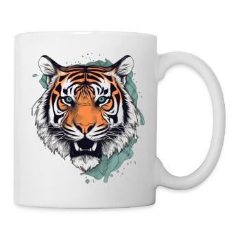 Tiger - Tasse - Weiß - Rechts
