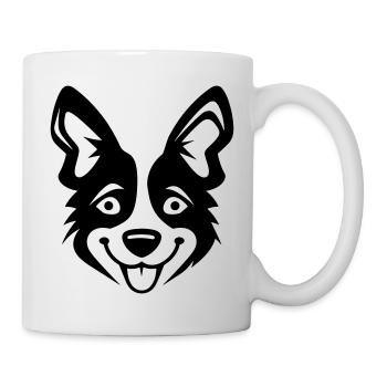 Happy Shiba Inu Dog Outstretched Tongue - Mug - white - Right
