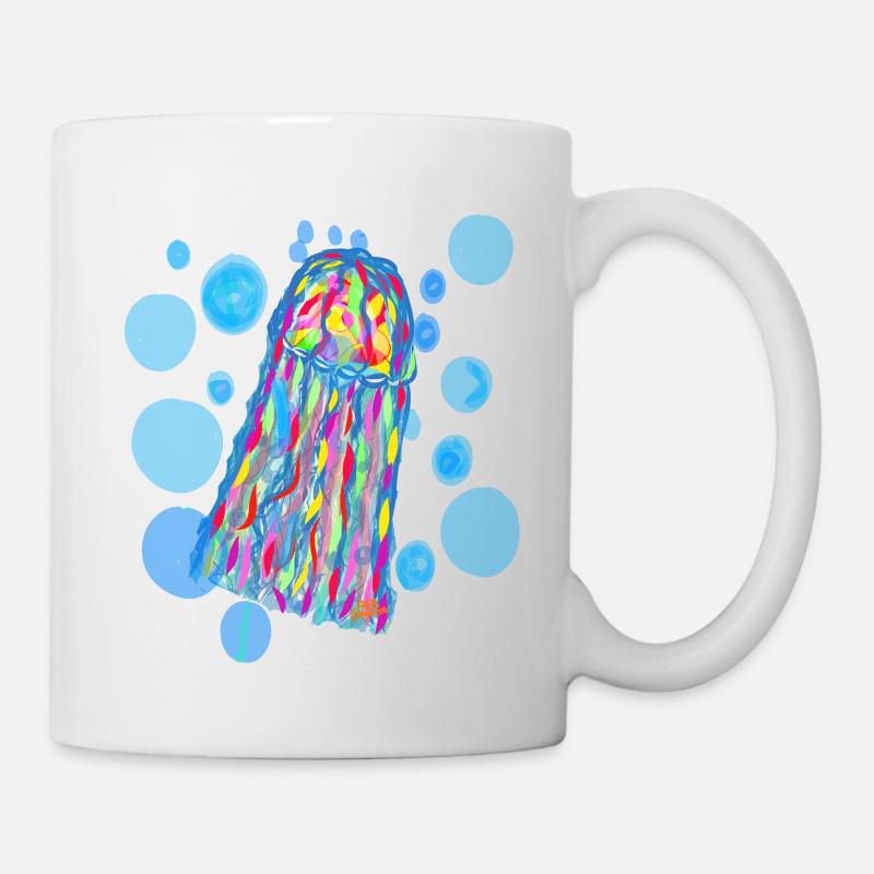 Bunte Quallen - Tasse - Weiß