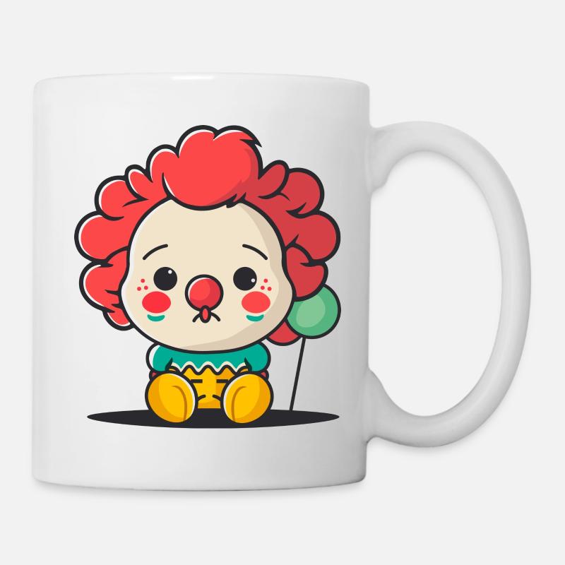 cute clown illustration - Mug - white