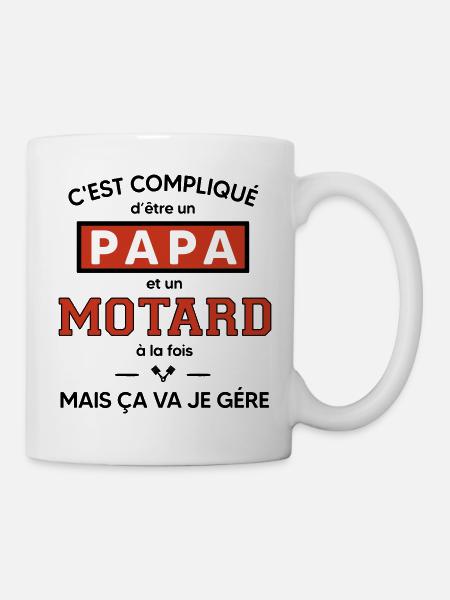Papa et motard - Mug blanc - blanc