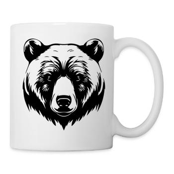 Bär Grizzly Tier - Tasse - Weiß - Rechts