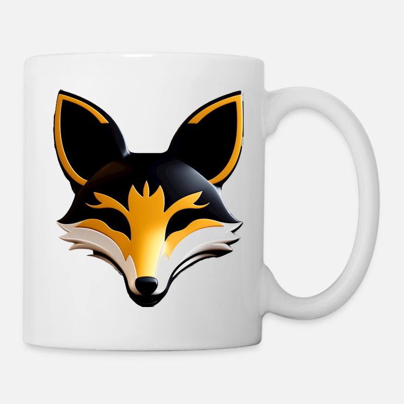 Fennec-Logo - Tasse - Weiß