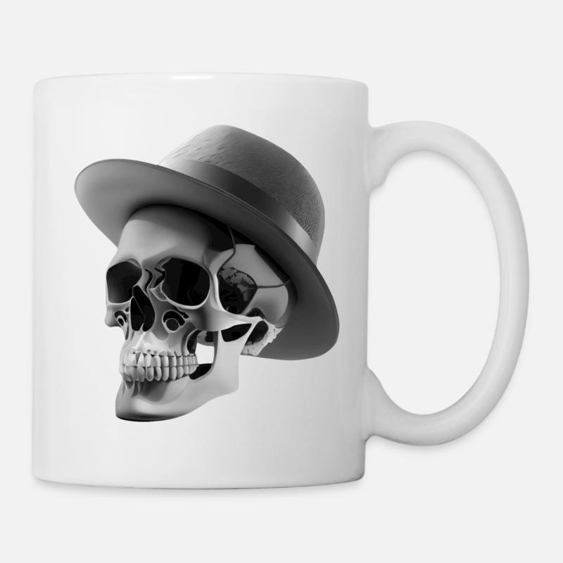 Totenkopf - Tasse - Weiß