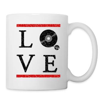 DJ Retro Plattenspieler Djane - Tasse - Weiß - Rechts